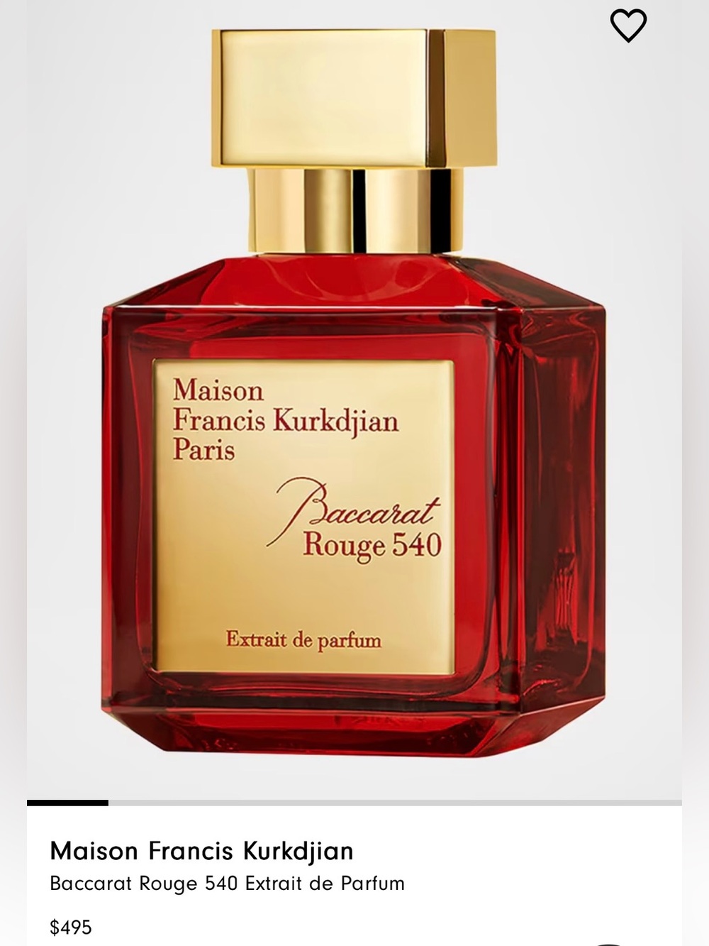 Maison Francis Kurkdjian Baccarat Rouge 540 Extrait de Parfum/2.4floz/AUTHENTIC!